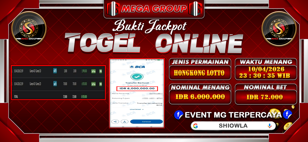 Bukti JP situs Shiowla hari Sabtu, 11 April 2026